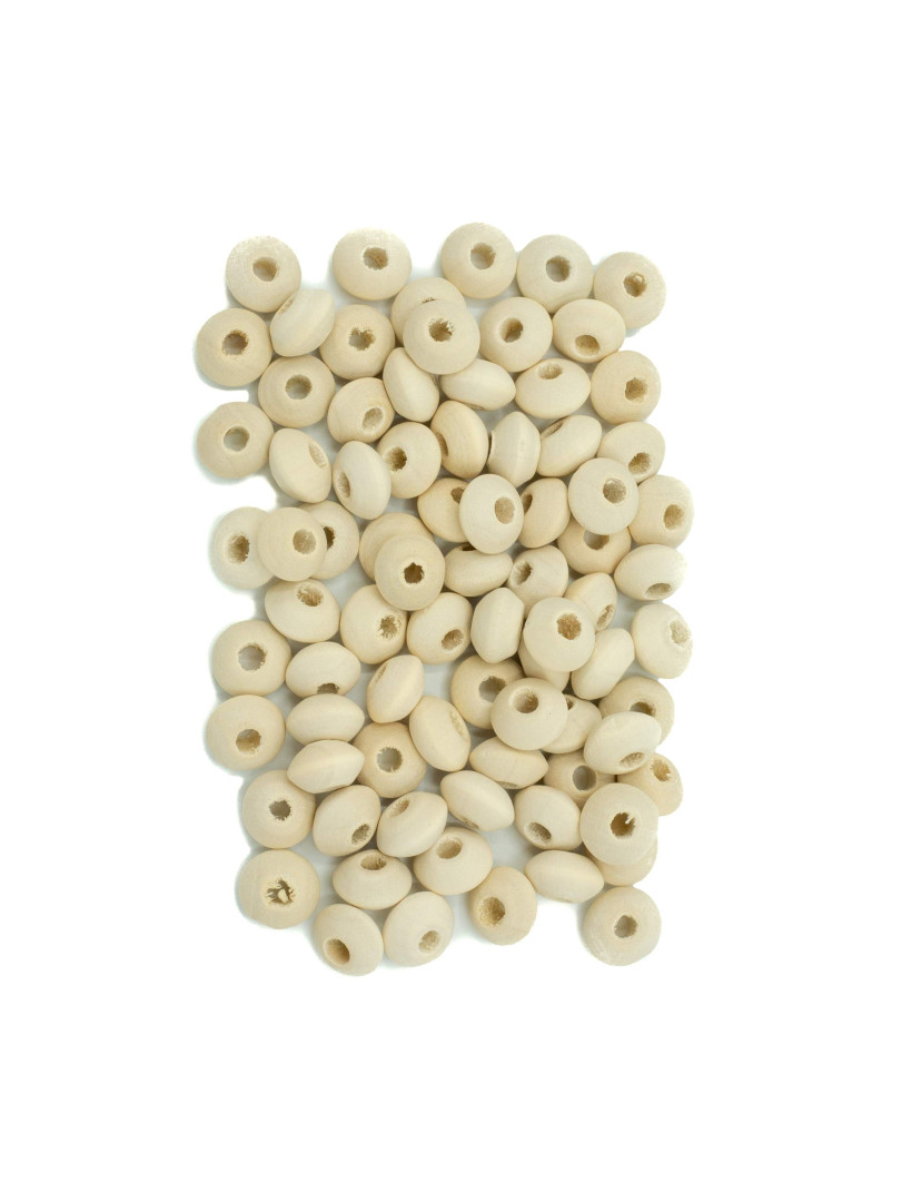 Koraliki drewniane płaskie 10mm 80szt. PJ-0775 Aliga